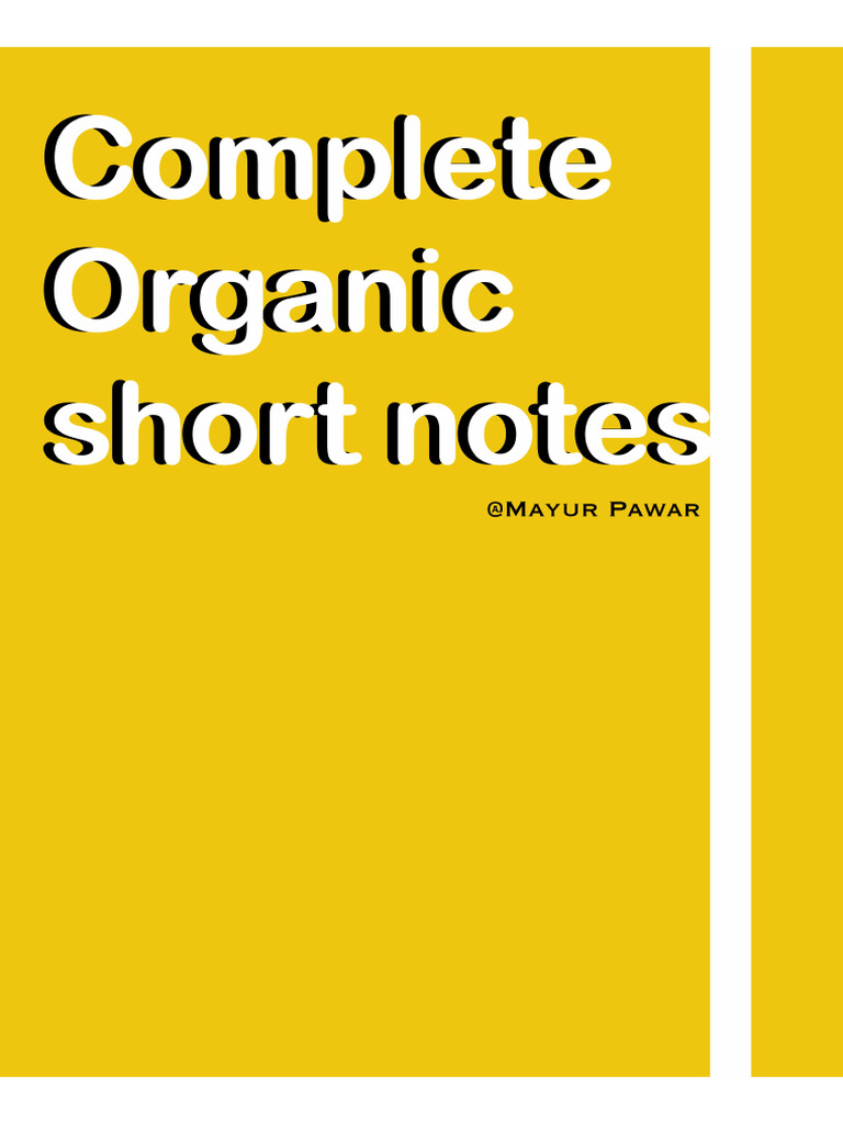 Organic Short Notes | PDF