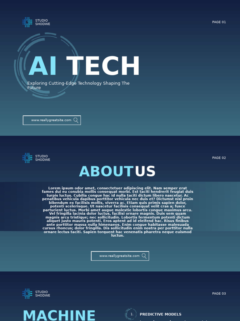 Blue Modern AI Technology Presentation | PDF
