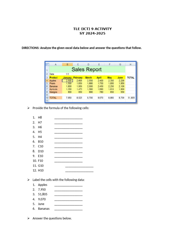 Ict 9 Activity | PDF