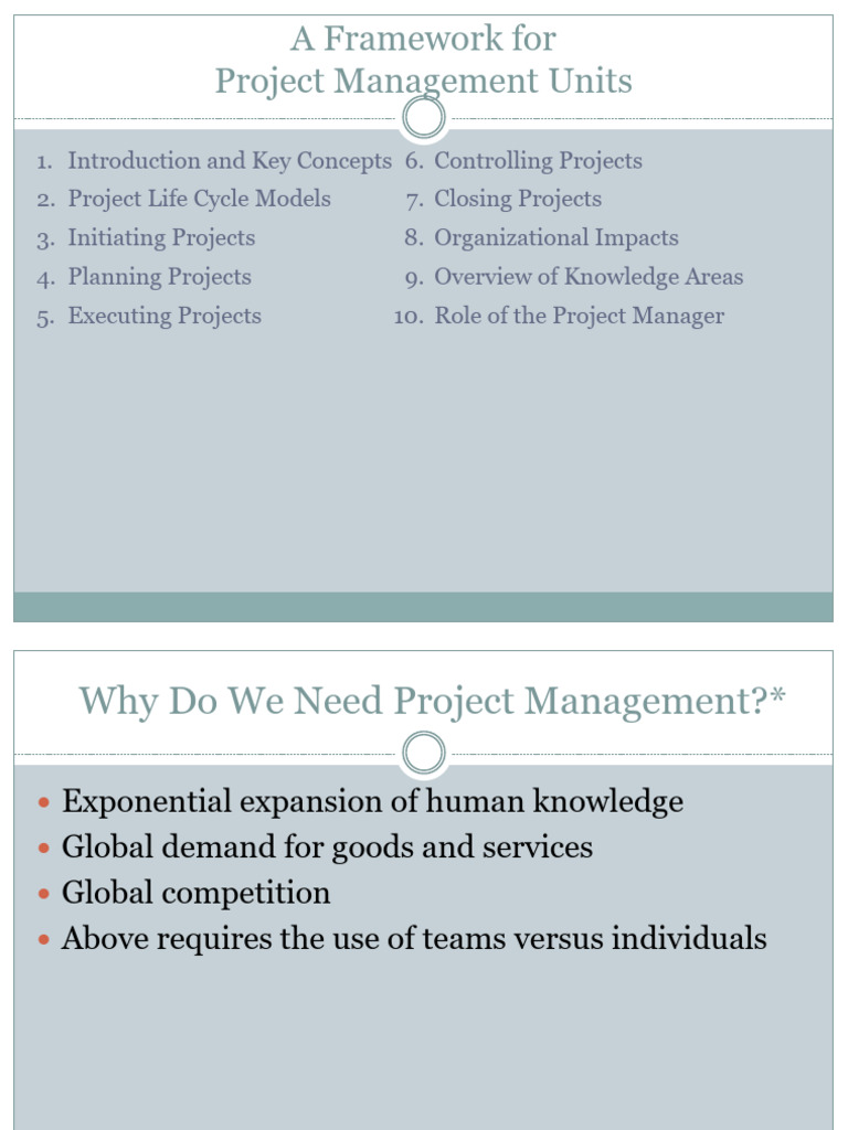 Project Management Framework Overview | PDF | Project Management ...