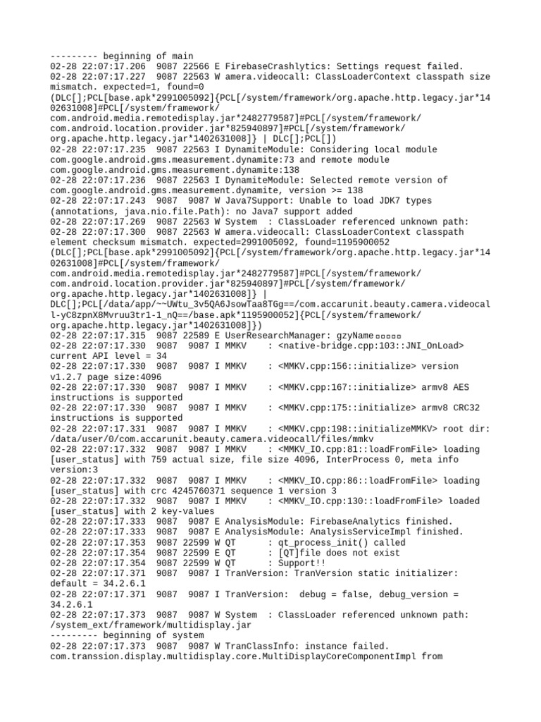 Firebase Crashlytics Error Log Analysis | PDF | Java (Programming ...