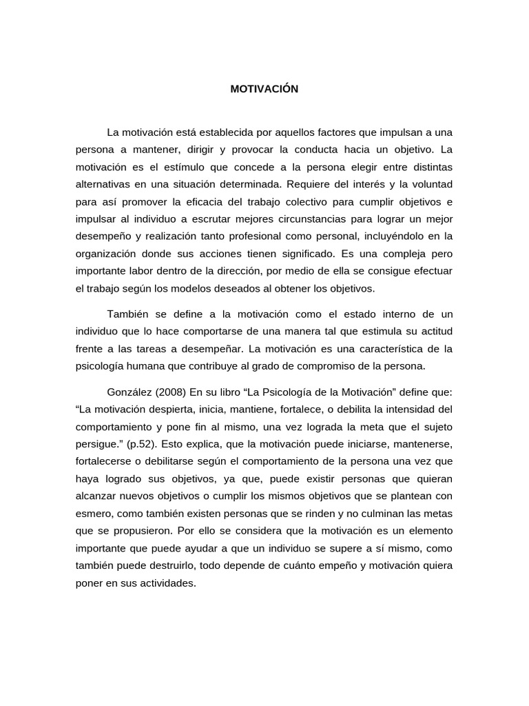 Importancia de la Motivación Laboral | PDF | Motivación | Motivacional