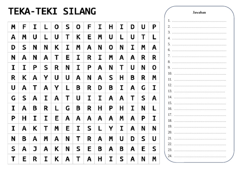 Teka Teki Silang | PDF