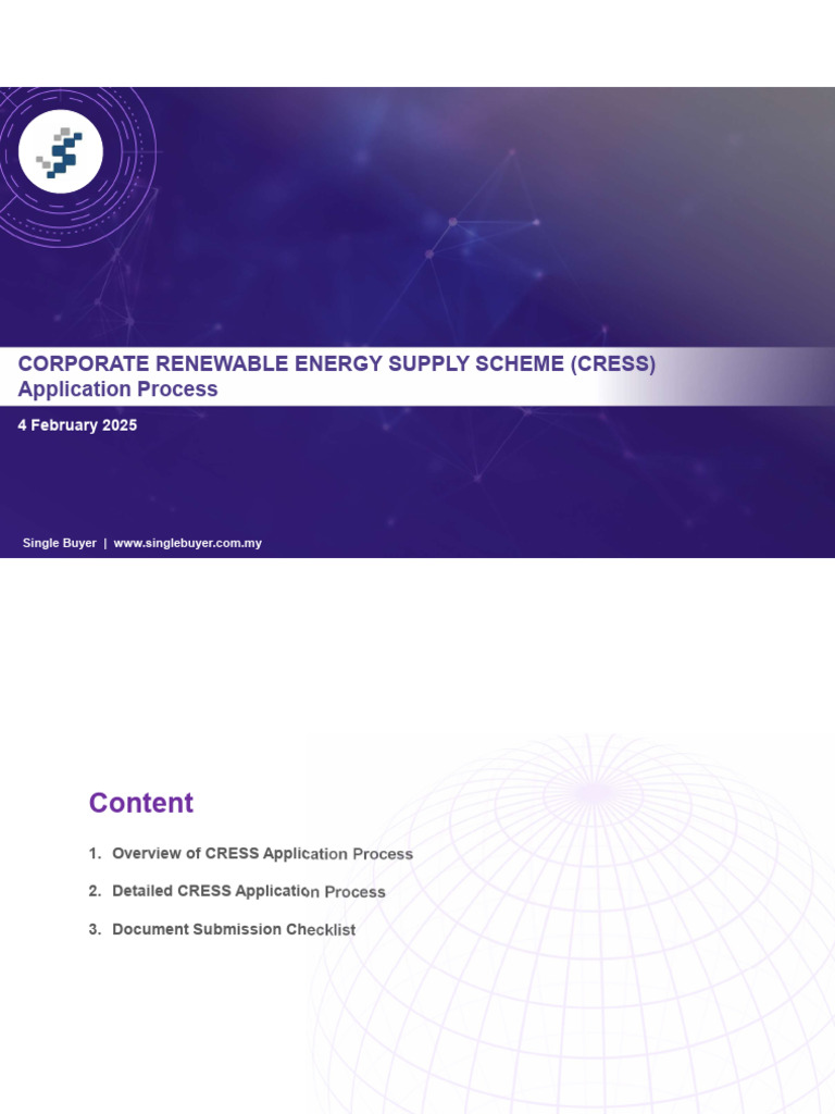 CRESS Application Process Overview | PDF | Power (Physics) | Electric Power