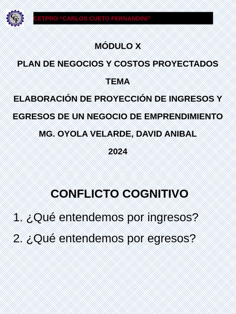 Clase 09 de Plan de Negocios y Costos Proyectados | PDF | Presupuesto ...