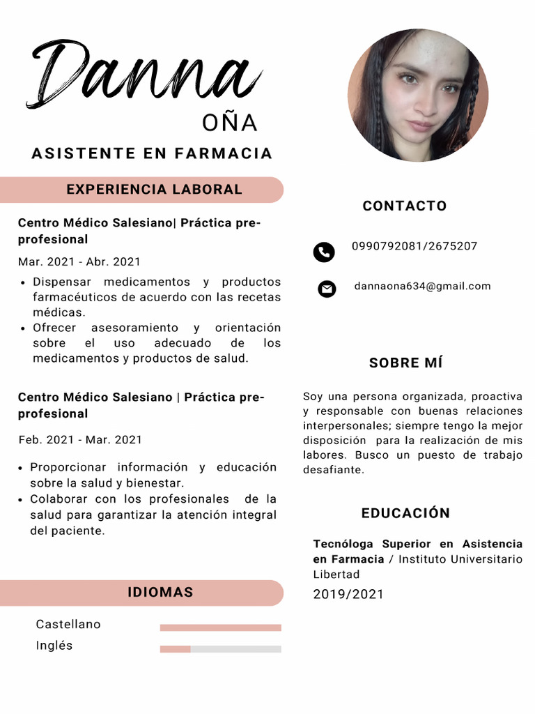 Curriculum Vitae CV Elegante Profesional Rosa - 20250106 - 191430 ...