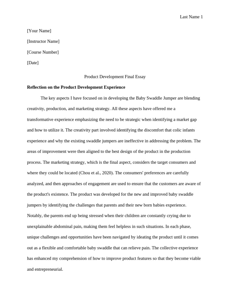 417958361-Product Drvelopment Final Essay | PDF | Retail | Supply Chain