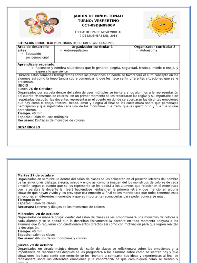 Monstruos de Colores: Emociones en Clase | PDF | Las emociones