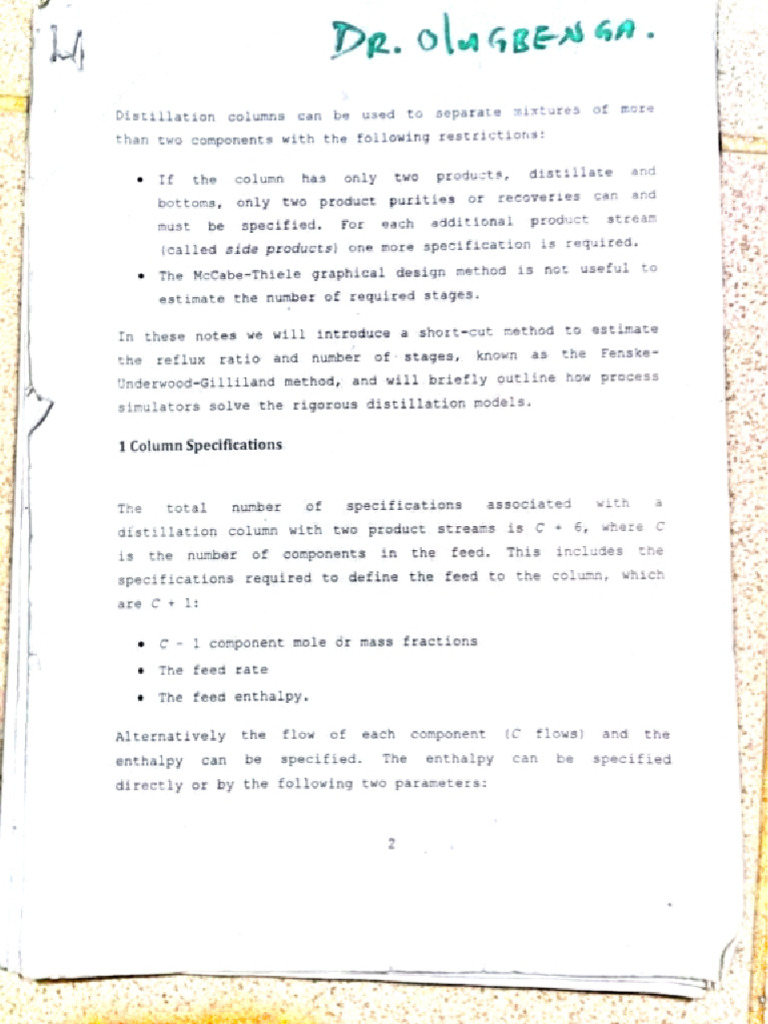 Separation Process 3.3 | PDF