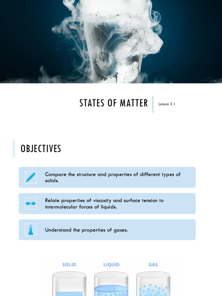 Lesson+3.1+ +States+of+Matter | PDF | Solid | Liquids