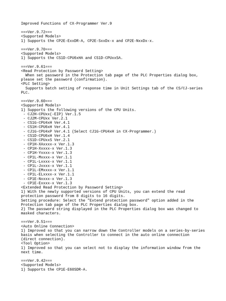 CX-Programmer Ver.9 Features Overview | PDF | Variable (Computer ...