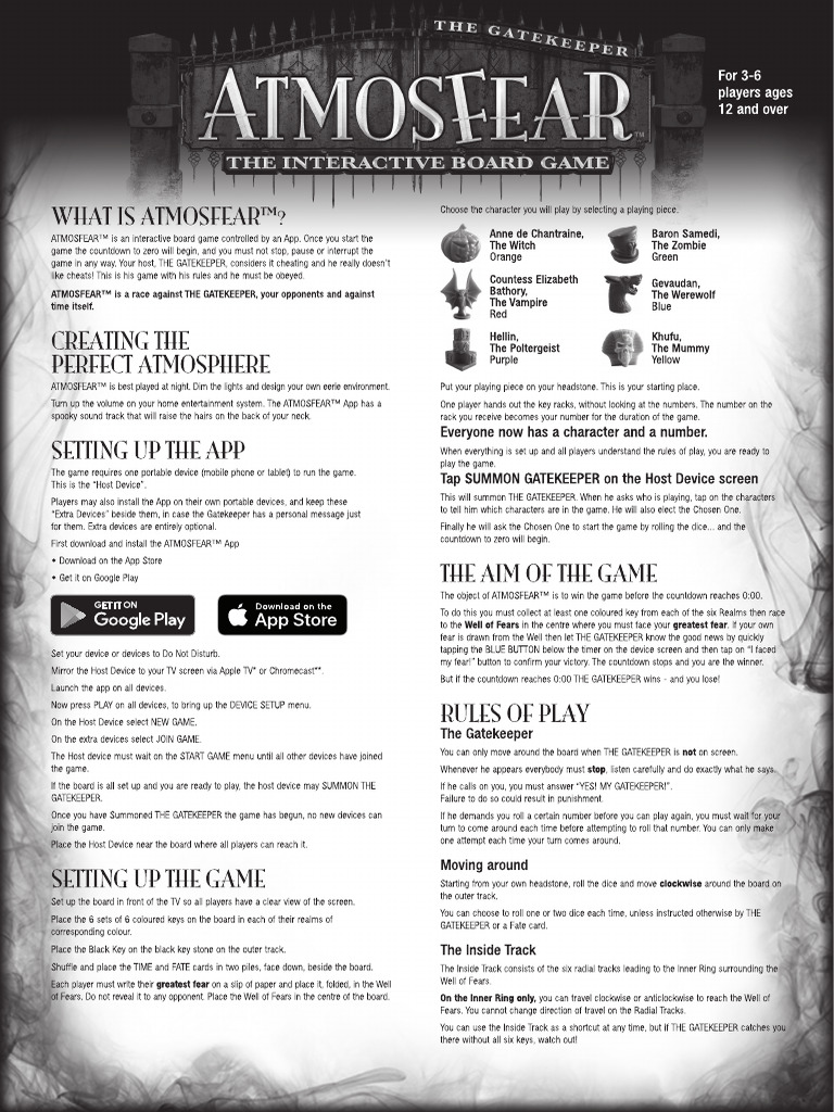 Atmosfear Instructions | PDF