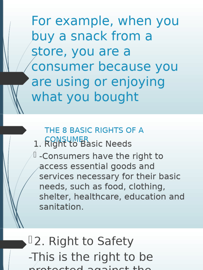 8 Fundamental Consumer Rights Explained | PDF