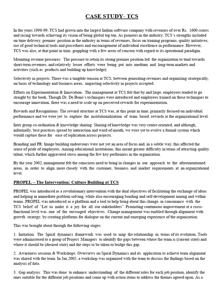 Case Study - Organizational Intervention | PDF | Organization ...