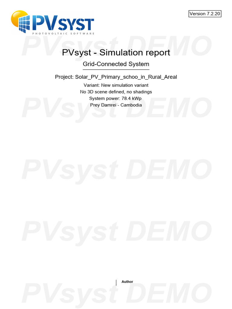 Solar PV Simulation Report | PDF | Photovoltaic System | Solar Panel