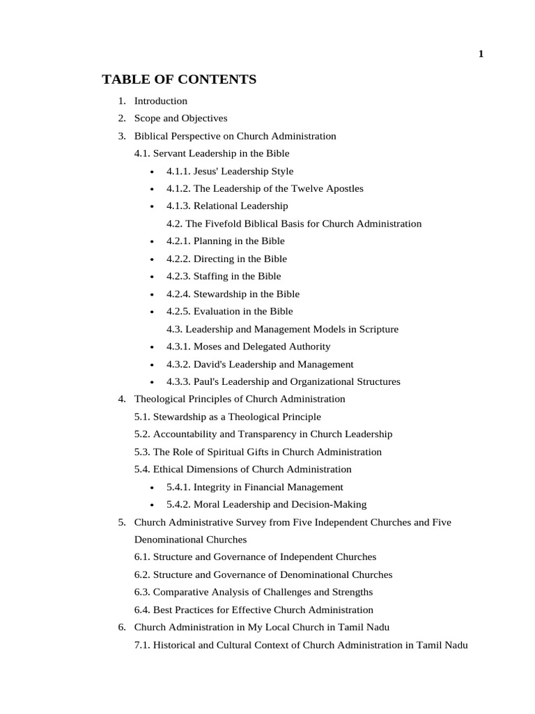 Biblical Principles in Church Administration | PDF | Elder ...