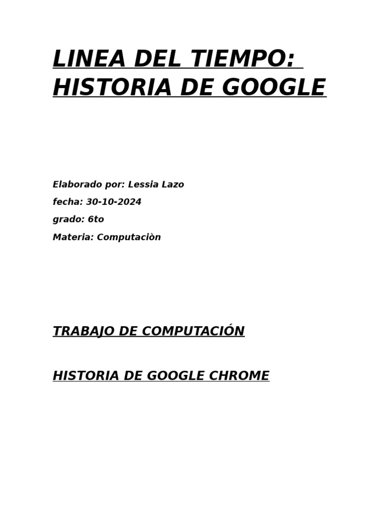 Línea de tiempo de Google y Chrome | PDF