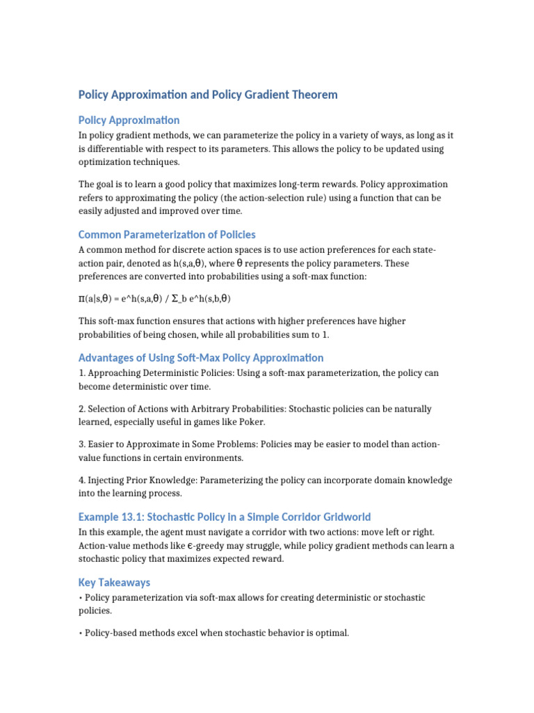 Policy Gradient Methods Explained | PDF | Probability Theory ...