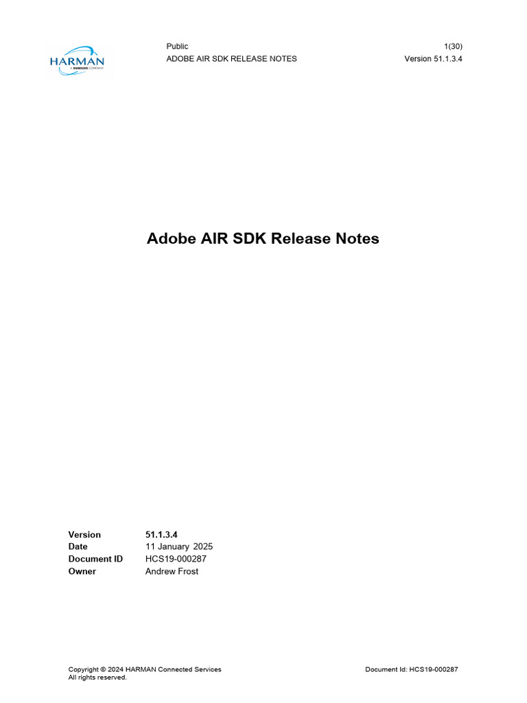 Release Notes AIR SDK 51.1.3 | PDF | Adobe Air | Ios