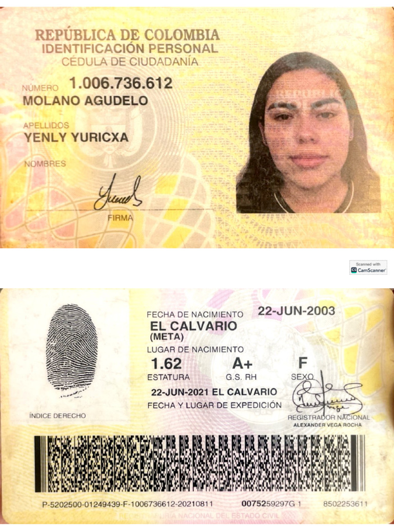 Cédula de ciudadanía | PDF