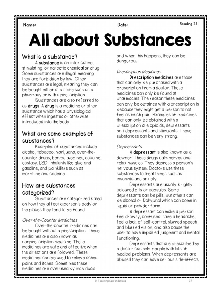 Understanding Substances and Their Effects | PDF | Stimulant | Hallucinogen
