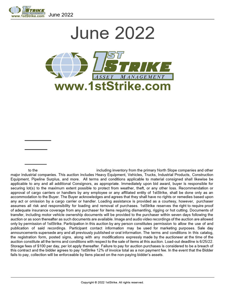 2022 Oilfield Surplus Auction Details | PDF | Pickup Truck | Auction