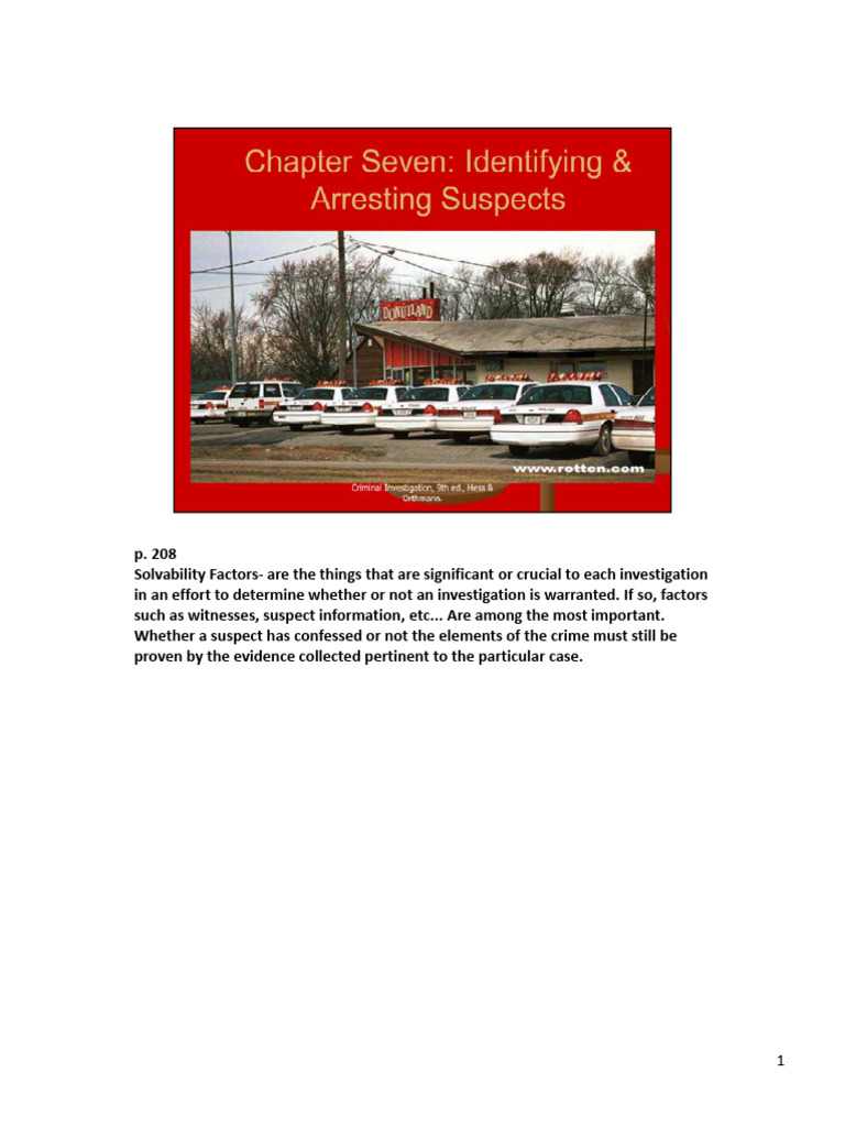 Key Factors in Criminal Investigations | PDF | Witness | Search Warrant