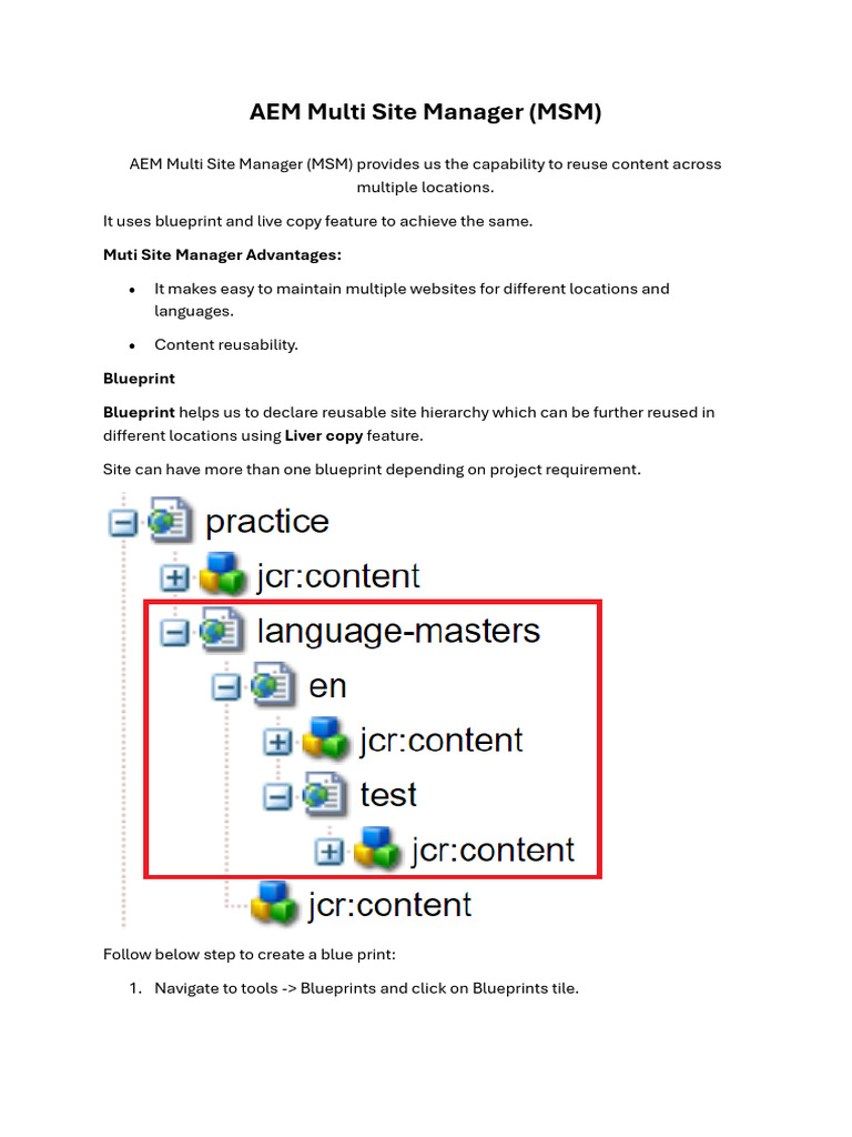 Aem Multi Site Manager MSM 1738644638 | PDF | Software Development ...