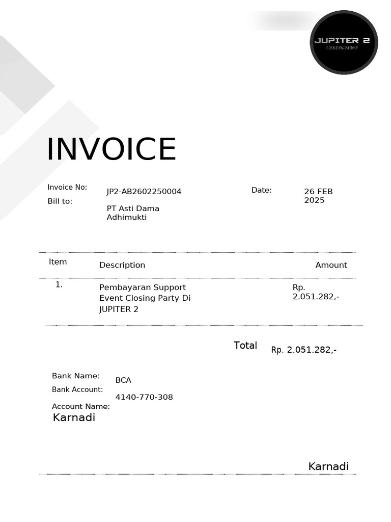 Invoice JP 2 | PDF