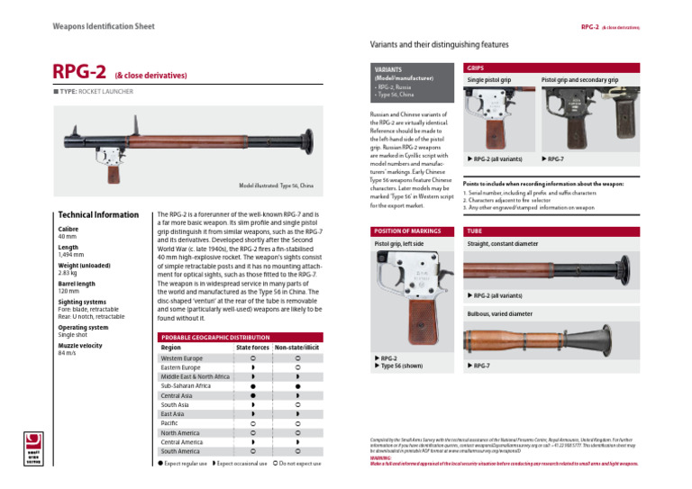 RPG-2 Rocket Launcher Guide | PDF | Firearms | Projectile Weapons