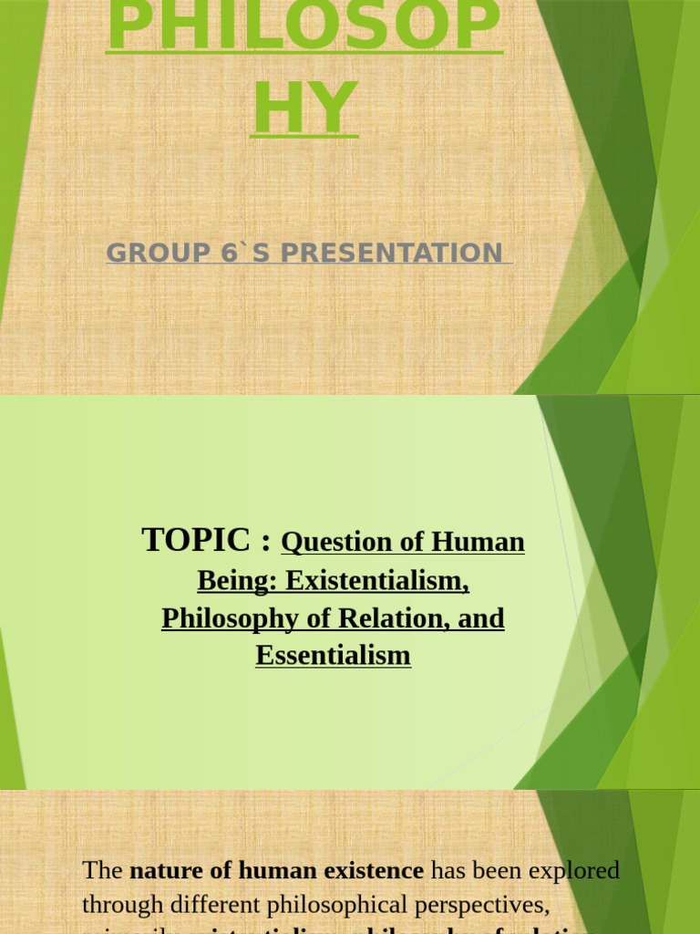 Exploring Human Existence: Key Philosophies | PDF