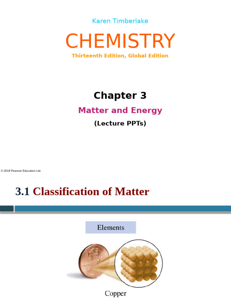 Chapter 3 Classification of Matter 13th Ed | PDF | Calorie | Food Energy