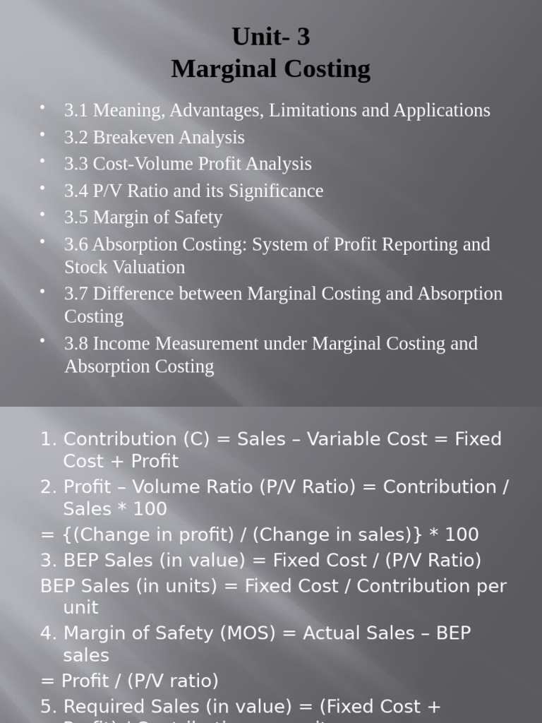 Marginal costing | PDF | Economics | Pricing