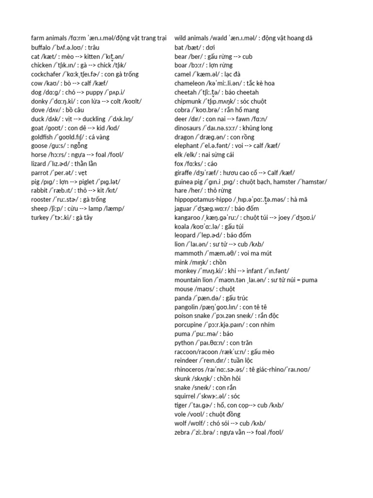 Animals Ok | PDF