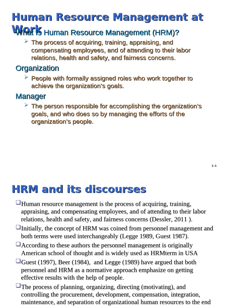 Chapter 1 - HRM - Mba-Evening-2021 | PDF | Human Resource Management ...