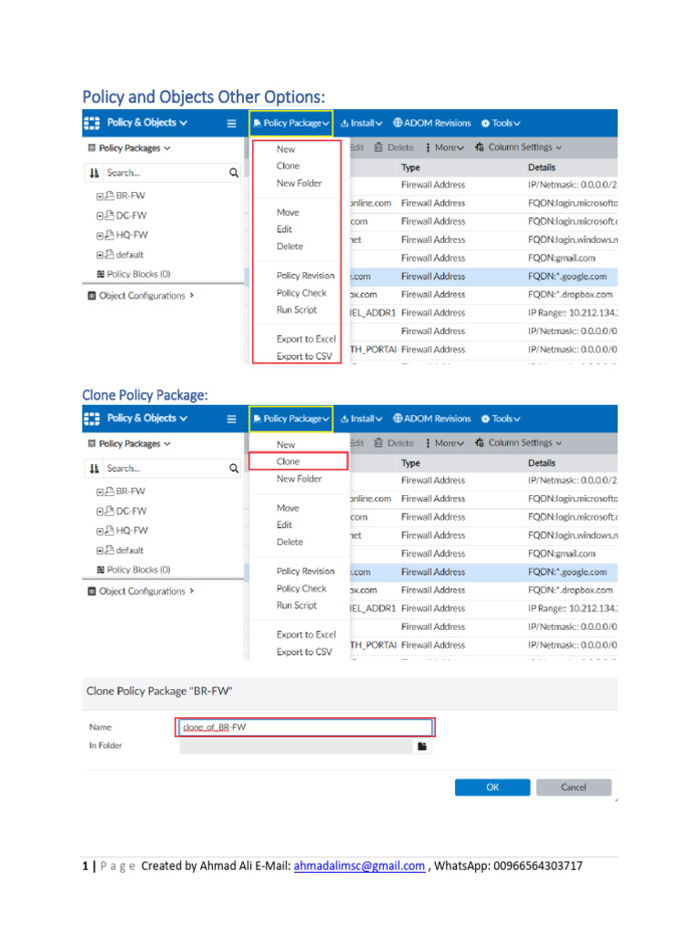 46 Object Policy Options Lab | PDF