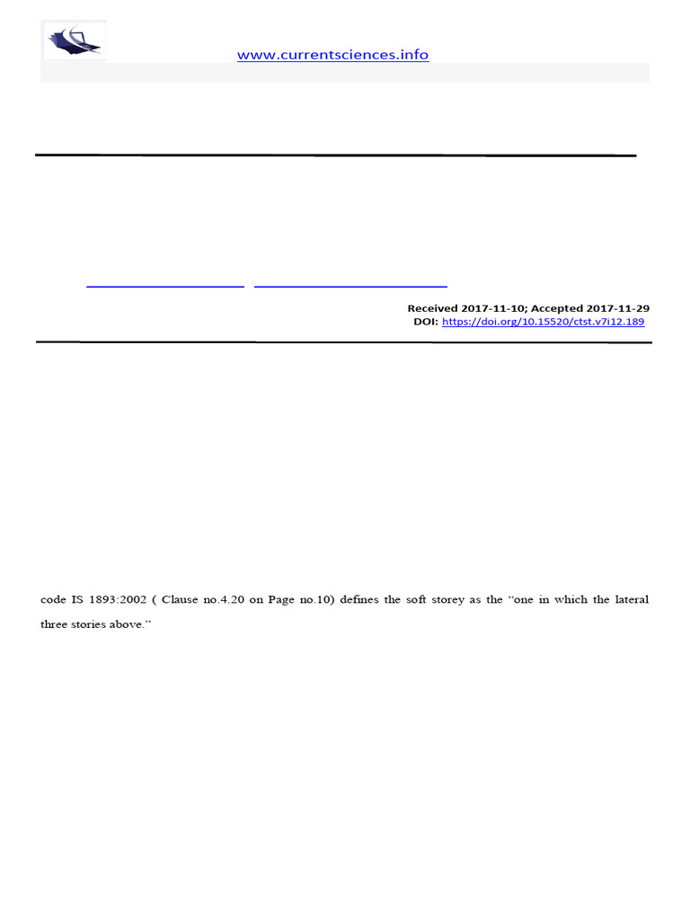 Building With Stilt Floor - EQ Analysis | PDF | Earthquake Engineering ...