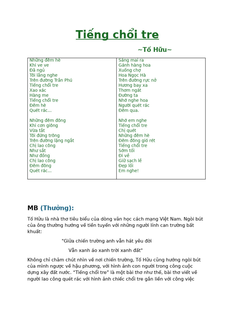 Tiếng Chổi Tre | PDF