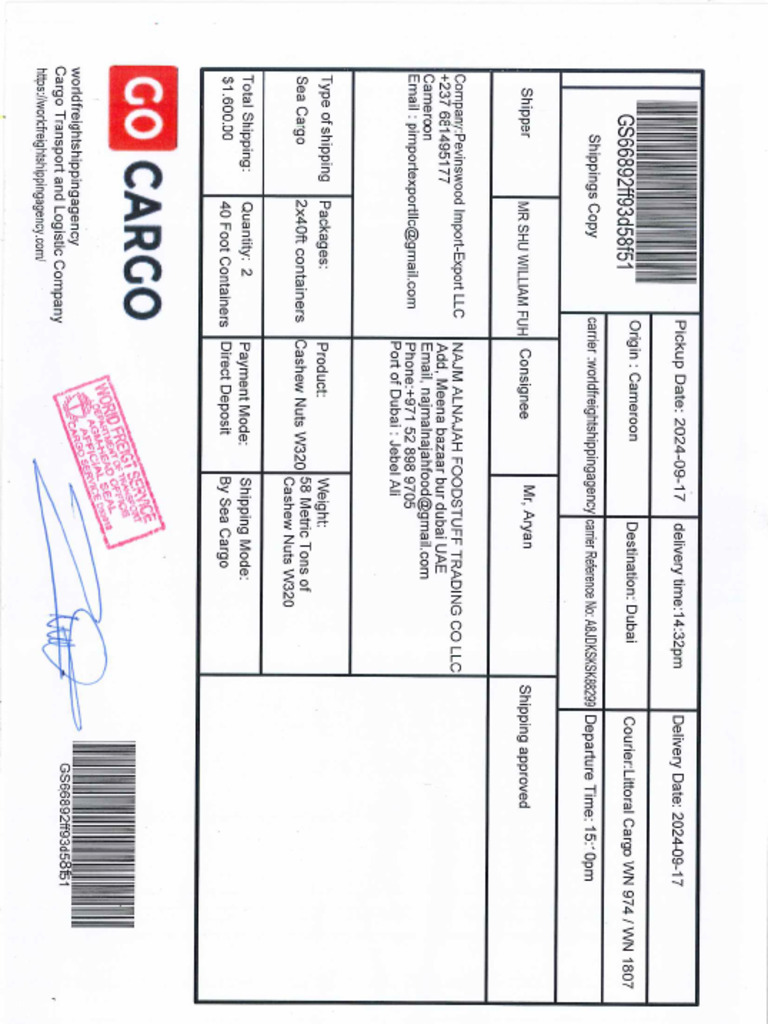 Bill of Loading 2 | PDF