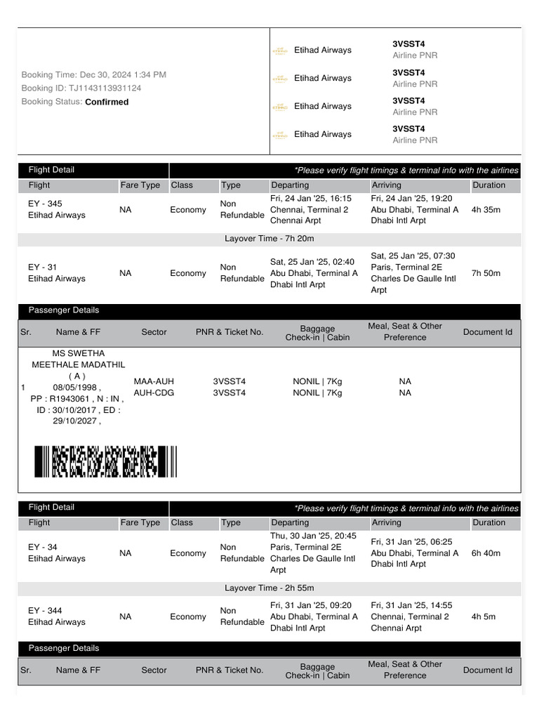 Ms SWETHA MEETHALE MADATHIL x1 | PDF | Transport | Aviation
