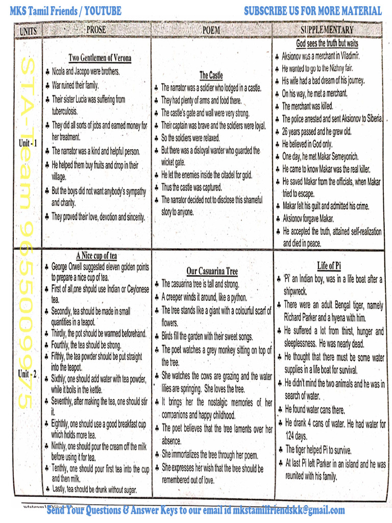 12th - English Slow Learners Paragraph | PDF
