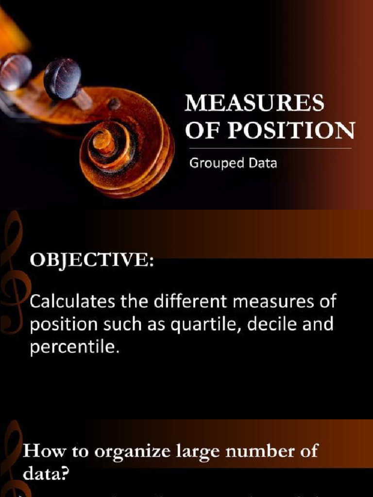 Measures of Position. Grouped Data | PDF