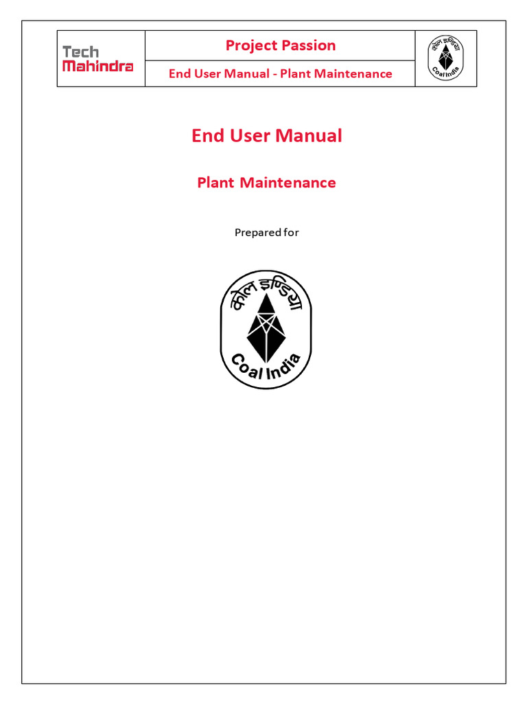 SAP Plant Maintenance User Manual | PDF | Receipt | Button (Computing)