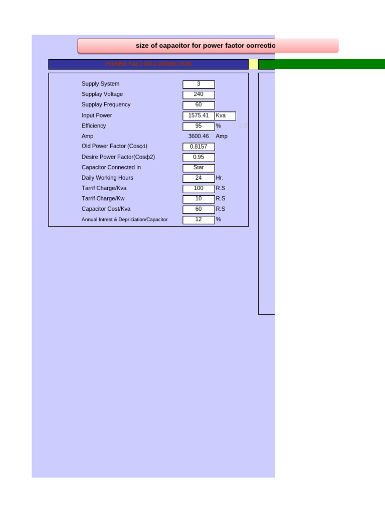 Power Factor Correction Analysis | PDF | Capacitor | Electric Power