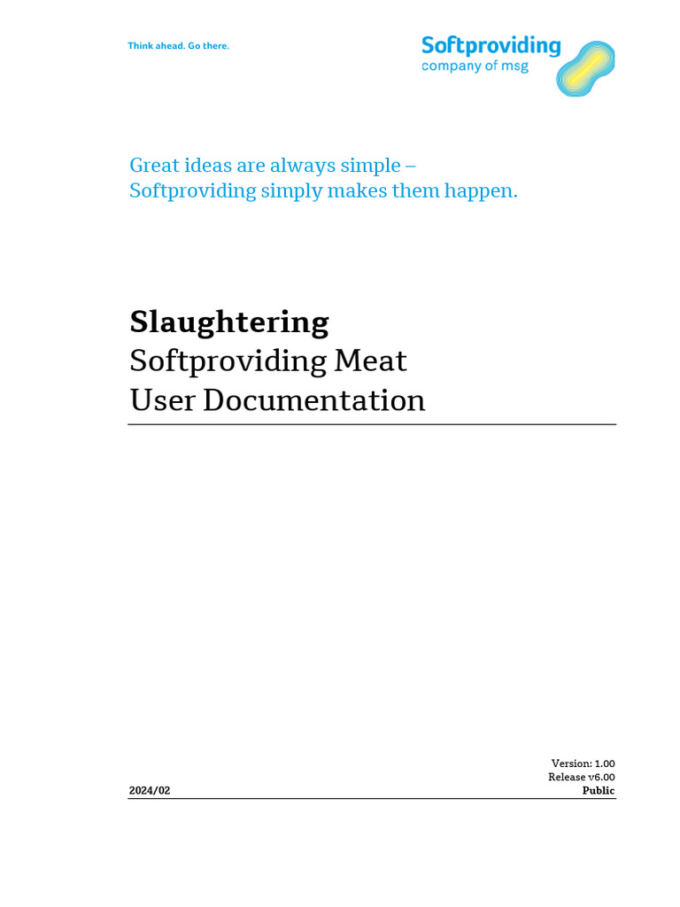 Slaughtering User Documentation Guide | PDF | Animal Slaughter ...