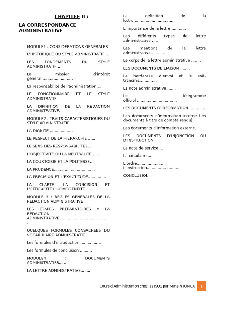 Rédaction de la Correspondance Administrative | PDF | Services publics