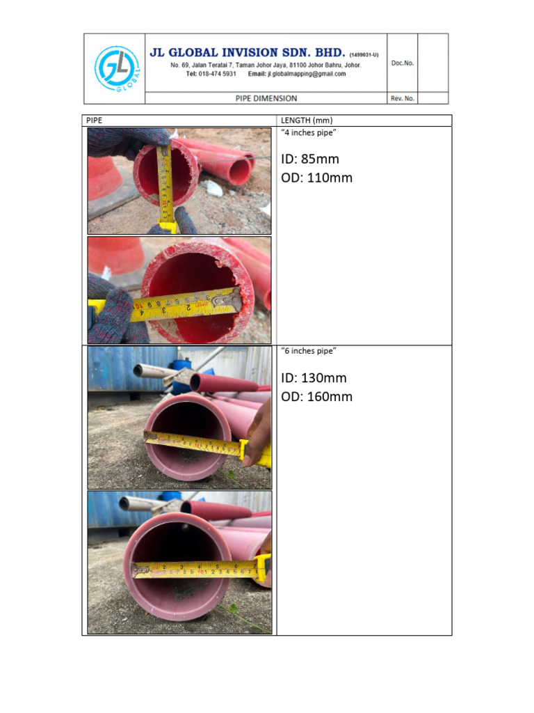 Pipe Dimension | PDF