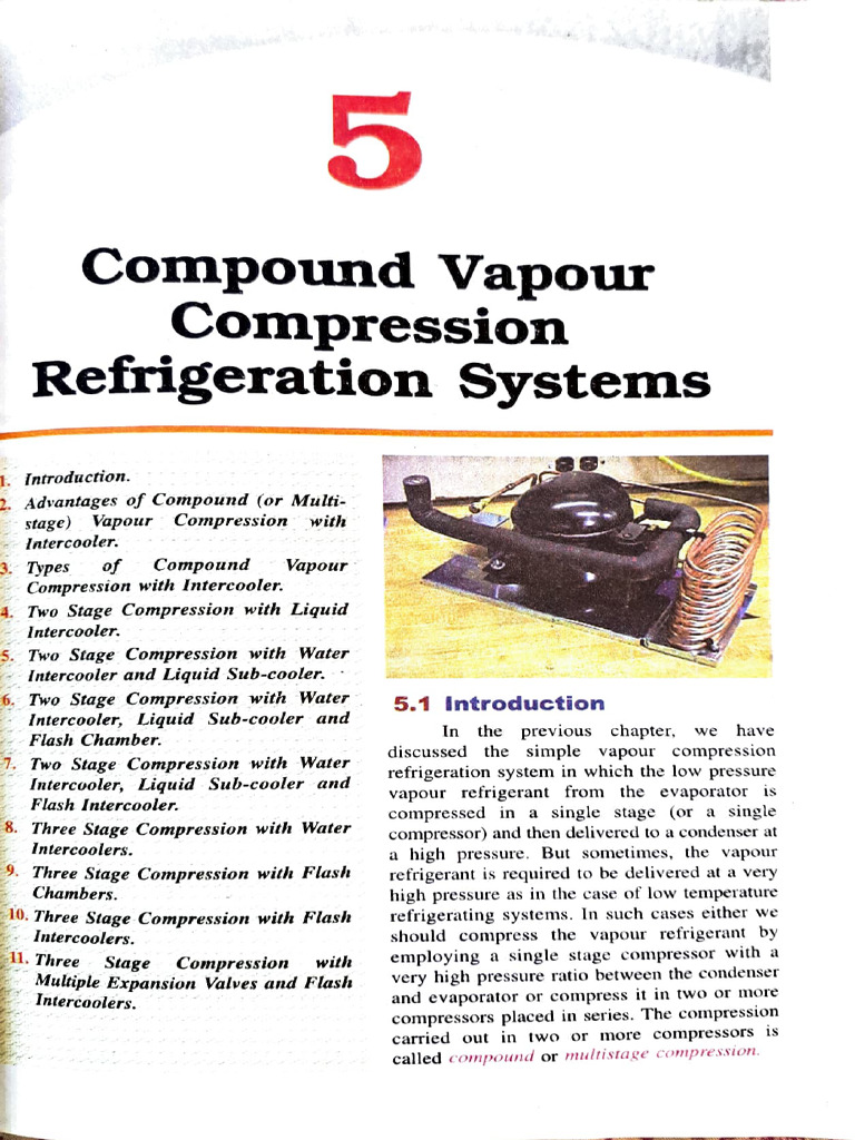 Compound Vapour Compression Systems | PDF | Engineering Thermodynamics ...