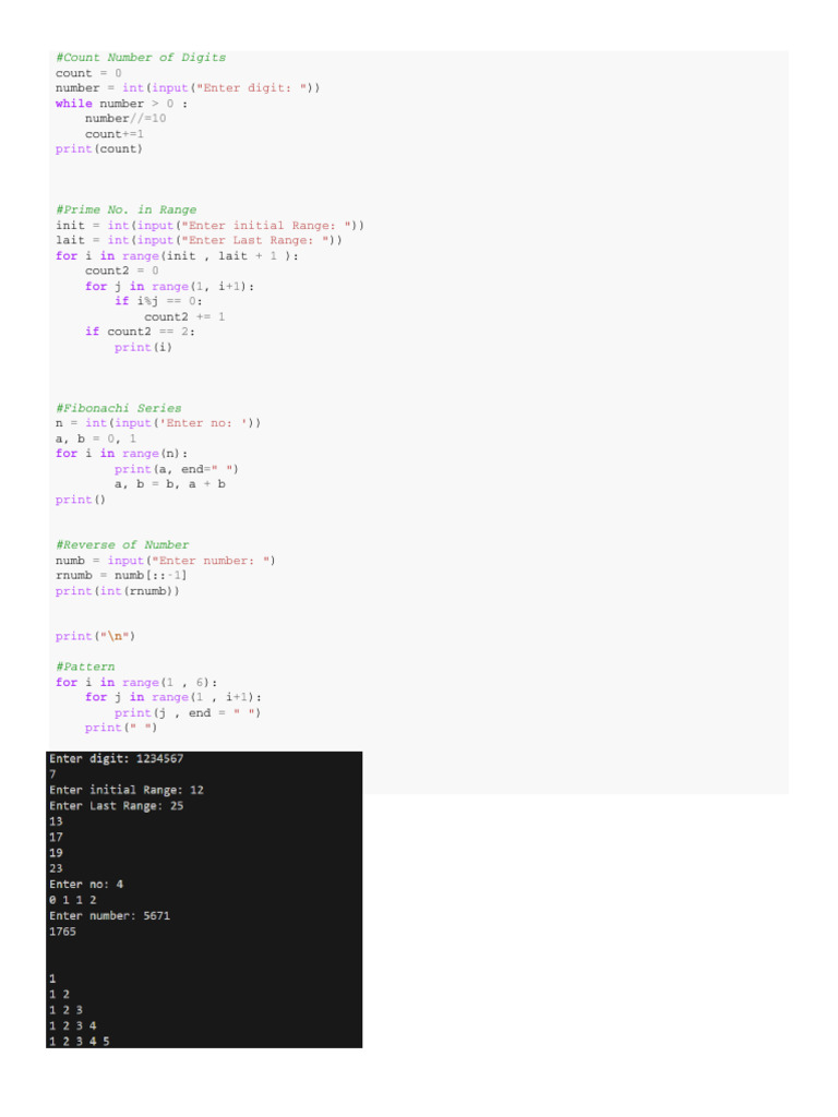 Python Programs for Number Operations | PDF