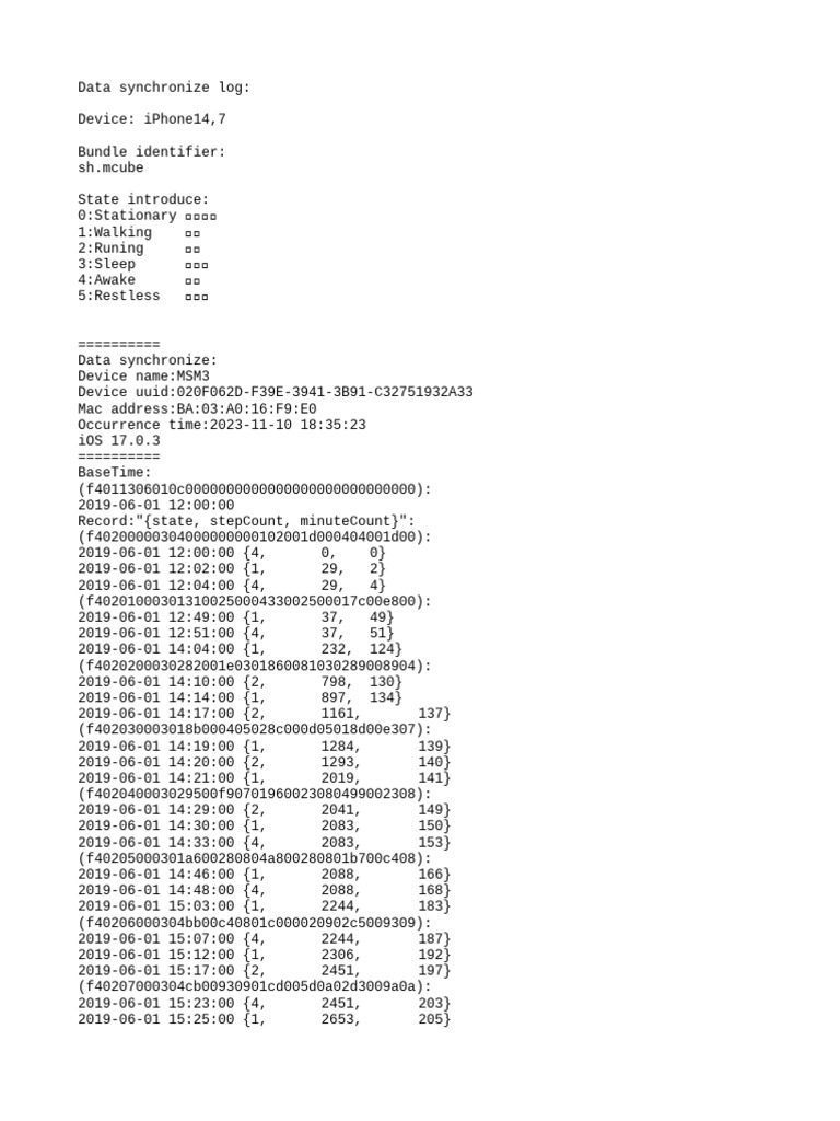 iPhone Activity Synchronization Log | PDF | Computer Architecture ...